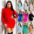 Koucla Minikleid Strickkleid Rollkragen Strick Kleid  Pullover Milax-Fashion