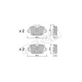 1x ORIGINAL® Metelli 22-0641-0 Bremsbelagsatz, Scheibenbremse Hinten, exkl.