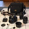 Canon EOS 500 D mit Zubehörpaket (drei Zoom Objektive, Tasche, Ladegerät)