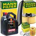 MANN INSPEKTIONSPAKET+5L MOTUL EFE 5W-30 ÖL passend für BMW 3er E46 316-318ti/Ci