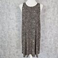 H&M Viskose Longtop 38 M Schwarz Beige Top Bluse Oversized Weit