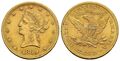 AMERIKA U.S.A. Goldmünze 16,7 g., 10 Dollars 1899 Liberty-Coronet Head/ Eagle