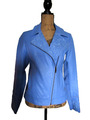 Desigual Glamour-Bikerjacke Slim Fit Kunstleder in aquablau Gr.36-38 wie neu