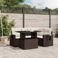 Gartenmöbel Sofa Garnitur Sitzgruppe Lounge 5-tlg. Schwarz Poly Rattan vidaXL