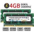 8GB 2x 4GB 2GB DDR3L PC3L-12800S 1600MHz 1.35V Intel SO-DIMM RAM Für Micron DE