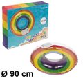 Pride Schwimmring Regenbogen Schwimmreifen aufblasbar Bunt Ø 90 cm Pool NEU/OVP