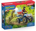 Schleich 41466 Dinosaurs Spielset - Flucht auf Quad vor Velociraptor, Spielzeug 