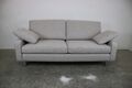 COR Conseta Couch Zweisitzer Uni Stoff Grau Sofa Chrome Designer Neubezug