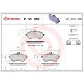 1x ORIGINAL® Brembo P 50 067 Bremsbelagsatz, Scheibenbremse Vorne, exkl.