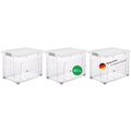 Novaliv Aufbewahrungsbox 3x Aufbewahrungsbox, 3x Deckel, 12x Rollen