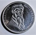 5,- DM - 1968 G SILBER - 500. Todestag Johannes Gutenberg - fast st/unc