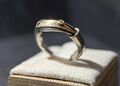 Vintage Silber Ring Mit Brillant 925 Sterling Silber Unikat Gr. 55 Massiv