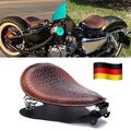 Motorrad Solo Sitz Leder Federsattel mit Grundplatte Für Harley Sportster Bobber