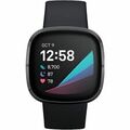 Fitbit Sense 40,48mm Aluminiumgehäuse-Graphit mit Sportarmband in Carbon (GPS)