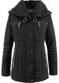 Neu Steppjacke mit großem Stehkragen Gr. 46 Schwarz Damen Stepp-Jacke Parka