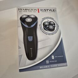 NEU UND VERPACKT Remington R1 Style Series Herren-Rotationsrasierer schwarz Trockengebrauch 30 m Laufzeit USB