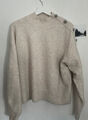 H&M Pullover Creme mit leichtem Stehkragen und Verzierung, Glitzersteine