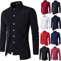 Herren Slim Fit Business Hemdbluse Freizeitshirt Hochzeit Shirt Hemden Langarm.