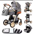 Kinderwagen 3 in 1, Kinderwagen Buggy Mit Auto Babyschale