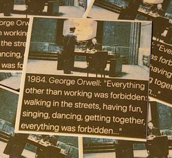 25x George Orwell 1984 Everything other than working was forbidden Aufkleber