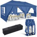 Pavillon 3x6m Wasserdicht Festzelt Faltpavillon UV-Schutz mit 6 Seitenteilen NEU