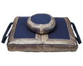 Meditationsset Golden Mind - Midnight Blue Royal Blau von Yogishop