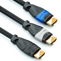 deleyCON 3x 0,5m HDMI Kabel 4K UHD HDTV 2160p HDR 3D 1080p ARC CEC PC TV Beamer