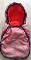 ' Neu ' original Maxi Cosi Winter Fusssack Kinderwagen Schlafsack rot / schwarz 