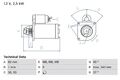 BOSCH 0 986 021 640 Starter Anlasser 2.5kW für FIAT Ducato Bus (250, 290) 12V