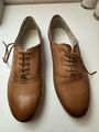 Sehr guter Zustand: Schnürschuhe Oxford-Stil aus Cognacbraunem  Leder 