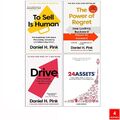 To Sell Is Human Daniel H. Pink, Power of Regret, Drive, 24 Assets 4 Books Set