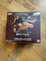 One Piece Kartenspiel OP-02 Paramount War Booster Box Englisch (VOLLSTÄNDIG VERSIEGELT)