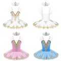 Kinder Mädchen Kleider Leistung Tutu Kleid Regen Ballettkleid Tanz Tutu Rock