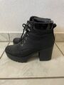 Even&Odd High heel Stiefeletten Blockabsatz mit Plateau schwarz Gr. 39