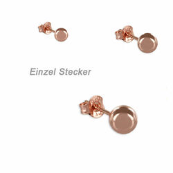 Kugel Ohrstecker Paar / Einzel ECHT 925 Silber Rose Gold Ohrringe Ohrschmuck 749