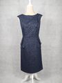 Kleid Comma Gr. 34 XS (S/36) blau Designer dress classic business Etuikleid edel