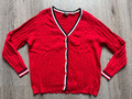 Damen Strickjacke, Zopfmuster, rot, Gr. 44/46, TCM