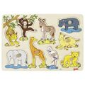 Steckpuzzle Holz Afrikanische Tierkinder Kinderpuzzle Kinder Holzpuzzle Goki 