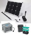 50 W Solarpumpe Solar Garten Teich Pumpe Akku Gartenteichpumpe Filter Pumpenset