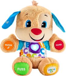 Fisher-Price Lernspaß-Hündchen | 3 Stufen | sprechendes Kuscheltier | Spielzeug 