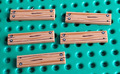 Lego 5 x Fliese 1x4 bedruckt Holzmaserung 2431pb652 medium nougat Zubehör