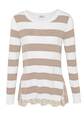 Heine Damen 2-in-1-Pullover mit Spitze, beige-offwhite GR 36 *SALE*