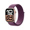 Apple Watch Series 10 GPS 42mm Aluminium Roségold Sport Loop Plum