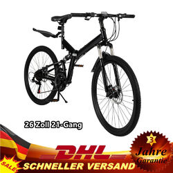 26-Zoll 21 Gang Mountainbike Vollfederung Scheibenbremse Erwachsenes Fahrrad NEU