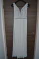 Edles Fit and Flare Brautkleid Bianco Evento Modell "Cambel" Glitzer Gr. 38
