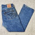 Levi's 501 Jeans Straight Leg Regular Fit Vintage Button Fly Medium Wash 36x30