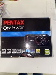 Pentax Optio W90 Grün 12.1MP Wasserdicht Digitalkamera 5x Optisches Zoom wie Neu