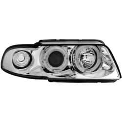 2 x Scheinwerfer L E D für Audi A4 B5 95-98 Angel Eyes chrome