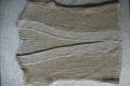 Strickjacke MADLEINE  Gr 40/42 offen beige-gold  Strickmuster+Materialmix  neuw.