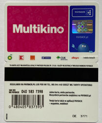 Multikino – Payback Karte Polen 